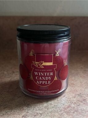 Bath & Body Works Winter Candy Apple Single Wick Candle 7oz NEW
